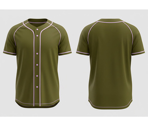 Maillot de baseball personnalisé avec logo, vêtements de sport sublimés pour équipe |   Kit de baseball d'équipe avec logo et numéros personnalisés |   Bas en polyester respirant - Product Image 3