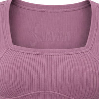 Hauts à manches longues pour femmes, séchage rapide, respirants, tendance, décontractés, col carré, coupe ajustée, confortables, grandes tailles, devant