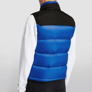 Veste d'hiver chaude pour homme, gilet matelassé oversize, col montant, manteau en duvet matelassé, coupe-vent, blouson bomber, gilets rembourrés en gros - Product Image 4