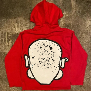 เสื้อฮู้ดดี้ผ้าฟลีซหนานุ่มแบบขายส่ง พิมพ์ลายกราฟิกตามสั่ง ผ้าเฟรนช์เทอร์รี่ ทรงหลวม สไตล์สตรีทแวร์ - Product Image 3