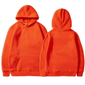 เสื้อฮู้ดสีขาวแบบยูนิเซ็กซ์ ทรงปกติ ผ้าถัก สวมใส่สบาย สีพื้น มีกระเป๋า แขนยาว รุ่น 2027 - Product Image 2