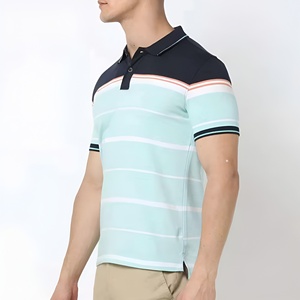 เสื้อโปโลชาย ทันสมัย ระบายอากาศได้ดี เหมาะสำหรับใส่ลำลองหรือเป็นทางการ ราคาถูก รับผลิตแบบ OEM ลายเรียบ - Product Image 1