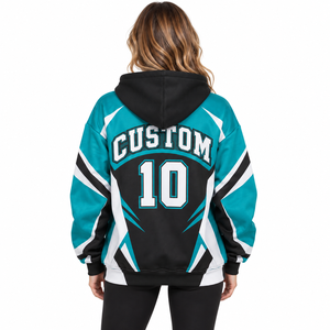 Sudadera con Capucha Personalizada para Mujer, Sudadera con Bloques de Color y Estampado de Letras, Chaqueta con Capucha y Bolsillo para Uso Casual - Product Image 2