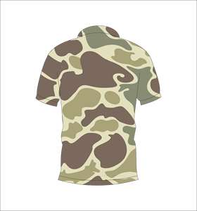 Polo camouflage tons terreux à manches courtes, vêtement d'extérieur robuste - Product Image 3