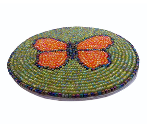 Sous-verre perlé brodé, tapis de table décoratif, nouveaux designs, sous-verre perlé fait main indien, vente chaude - Product Image 5