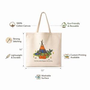 Bolsa de Compras Ecológica, Biodegradable, de Algodón de Grado Alimenticio, Reciclable, con Diseño Geométrico, Asa de Parche y Colores Personalizables - Product Image 3