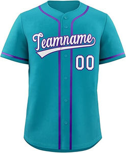 Maillots de baseball personnalisés en polyester 100% imprimé, unisexe, à séchage rapide, prix usine, meilleure qualité, vente en gros - Product Image 6