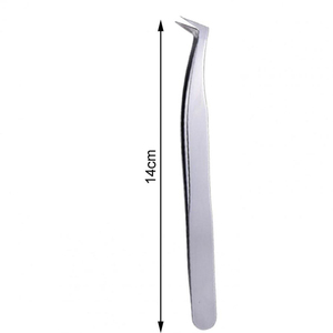Pince à épiler professionnelle en acier inoxydable pour extensions de cils, outil d'isolation de précision avec fonction anti-magnétique - Product Image 2