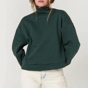 Custom Women <b>Mock</b> <b>Neck</b> Sweatshirt Oversized Pullover Fleece Casual Long Sleeve Streetwear <b>Top</b> - Product Image 6
