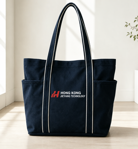 Custom Logo Multicolor Spliced Cotton Canvas <b>Tote</b> Bag Eco Friendly Shopping <b>Travel</b> Gift Bag with Customized Closure - Product Image 1