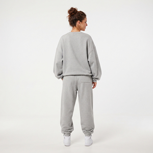 Ensemble de survêtement en coton pour femme, manches longues, coupe ample, style streetwear hiver, pantalon de survêtement oversize à jambes larges - Product Image 2