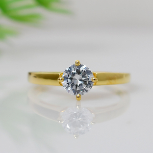 Natural Round Shape <b>Ring</b> <b>Set</b> with Moissanite Accents 925 <b>Sterling</b> <b>Silver</b> Wedding Engagement <b>Ring</b> <b>Set</b> for Women - Product Image 5