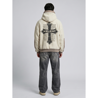 Herren Dicke Polyester Lange Übergroße Ninja-Kapuzenjacke Winddichte Techwear Polartec Fleece-Jacke mit Sherpa-Futter Streetwear OEM Private Label