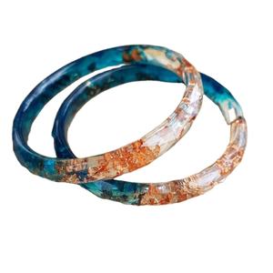 Bijoux FAIT À LA MAIN Résine Acrylique Bracelet Bracelet Exagéré Éblouissant Multicolore Large Irrégulier Carré Acrylique Bracelets Femmes - Product Image 1