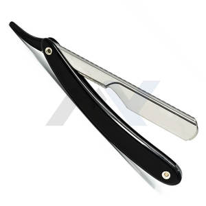 Rasoir professionnel pour barbier, lame en acier inoxydable, manche en plastique, rasoirs et shavettes personnalisés OEM, vente en gros, approvisionnement en vrac - Product Image 2