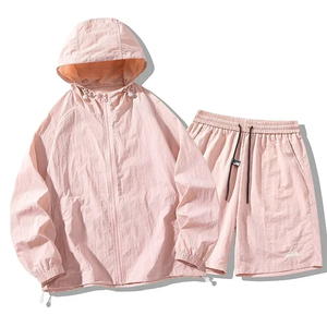 Veste coupe-vent à capuche pour femme, en polyester tissé, à fermeture éclair sur toute la longueur, coupe-vent, pour l'automne, vente en gros - Product Image 6
