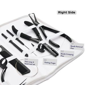 Hair Extension <b>Tools</b> <b>Kit</b> Sectioning Clips Parting Finger Curved Needle <b>Mini</b> Scissors Tail Comb Loop Hook Crimping Remover Plier - Product Image 3