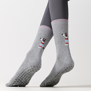 Calcetines personalizados de 5 dedos con agarre, diseño de perro, antideslizantes, para Pilates, Yoga, Barre, fabricante de calcetines para estudio. - Product Image 5
