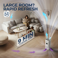 Purificateur d'air et humidificateur 2 en 1, filtre HEPA, humidificateur sans brume pour la maison, la chambre à coucher, le bureau, faible bruit