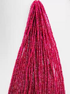 Natural <b>Ruby</b> beads <b>necklace</b> 16 lines 365 CTS perfect making and polishing premium red color excellent luster jewelry piece - Product Image 1