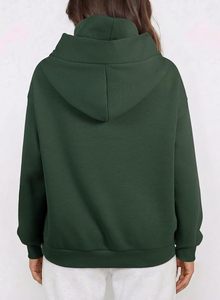 Sudadera de Alta Calidad Premium Oversize con Cuello Alto Estilo Urbano, de Algodón Afelpado, Ajuste Holgado, Casual de Invierno, Personalizable con Logo Frontal - Product Image 3
