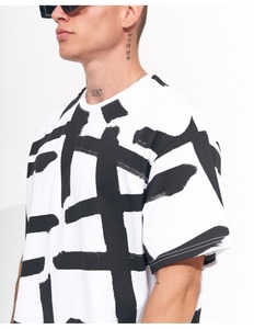 mens oversized drop shoulder t shirt loose fit heavy cotton streetwear blank tshirt custom logo manufacturer supplier bulk - Product Image 3