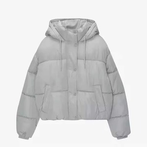 <b>Women's</b> <b>Padded</b> Jacket Ladies Quilted Puffer <b>Coat</b> Hood Warm Jackets Fashion Down Puffer Jacket - Product Image 1