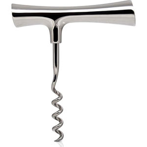 Sacacorchos vintage de plata de ley con mango texturizado con efecto madera, abridor de botellas de vino de metal premium para accesorios de bar en casa. - Product Image 5