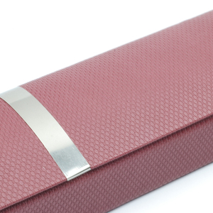 Étui à lunettes en cuir PU rouge, forme rectangulaire, coque rigide, style simple, rangement pour lunettes - Product Image 5