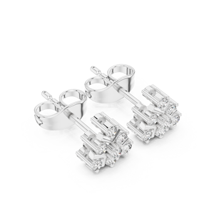 Boucles d'oreilles mode en argent sterling 925 Bling Bling à vis dans le dos Boucles d'oreilles rappeur de luxe - Product Image 6