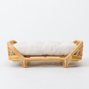 Petit lit pour chien en rotin naturel, paniers pour chat en canne, plusieurs tailles, confortables, paniers-nids pour animaux de compagnie - Product Image 1