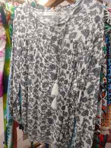 Blusa de Satén Vintage con Estampado de Estrellas Rosadas para Mujer y Niña, Manga Larga, Cuello Camisero, Botones, Estilo Animal, para Fiesta de Verano - Product Image 3