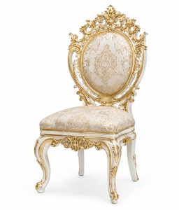 Classical Palace Inspired Carved <b>Dining</b> Room Furniture 10 Seater Ornate White Gold Inlay Oval <b>Dining</b> <b>Table</b> <b>with</b> Carved <b>Chairs</b> - Product Image 4