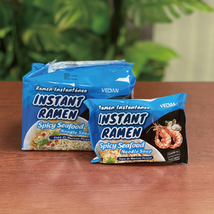 Fideos chinos VEDAN INSTANT RAMEN con sabor artificial a mariscos picantes - Product Image 2