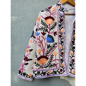 Chaqueta corta de algodón TNT Suzani para mujer, ropa exterior étnica bordada, regalo para ella, chaqueta de algodón TNT Suzani para mujer, regalo. - Product Image 2