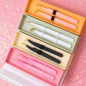 Pinzas para Cejas de Acero Inoxidable con Punta de Fibra, Ligeras, Rectas, de 90 Grados, para Uso en Cejas (SIN CAJA) - Product Image 6