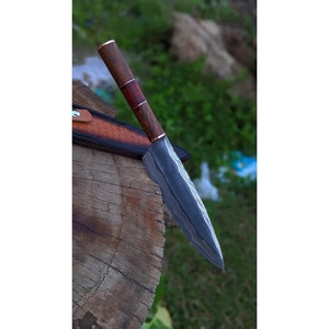 Cuchillo Jexmoo Hecho a Mano con Hoja de Acero Inoxidable de 7 Pulgadas, Mango de Madera y Funda de Cuero Premium - Product Image 6