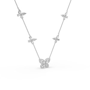 2.92 CARAT LAB GROWN BRILLIANT CUT ROUNDED ROSE GOLD Women's Luxury <b>Necklace</b> - Product Image 6