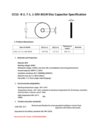 Kapasitor Disc Feedthrough CT52 910PF X7R dengan Diameter Luar 1.5 Mm Diameter Dalam 0.8 Mm Tegangan Operasi 25V untuk Modul PCB