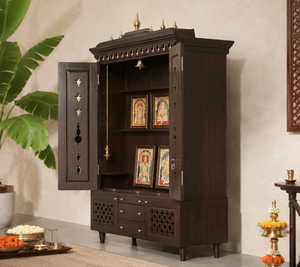 Designs élégants de temples domestiques aux prix d'usine, Mandir décoratif en bois avec finition haut de gamme, Achetez un temple domestique élégant en bois aux États-Unis - Product Image 5