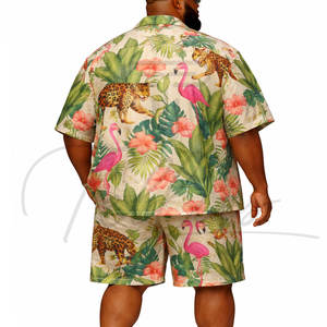 Ensemble de chemises hawaïennes de haute qualité, nouvelle mode, décontractées, imprimé jungle, manches courtes, pour hommes, été - Product Image 2