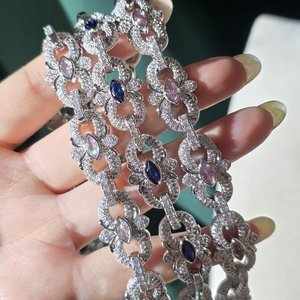 สร้อยคอหรูหราชุบทอง 18K ประดับเพชรโมอิสซาไนต์แบบไมโครเพฟ สไตล์ฮิปฮอป สำหรับทุกเพศ เหมาะสำหรับใส่ทุกวัน - Product Image 3