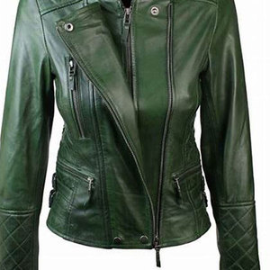 Chaqueta Bomber de Cuero PU para Mujer, Cuello Alto, Cierre de Cremallera, Manga Larga, Color Sólido, Estilo Otoñal, Corte Regular, Tejido Transpirable - Product Image 3