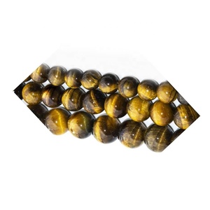 Cuentas redondas de piedra Natural, Ojo de Tigre, 4mm, 6mm, 8mm - Product Image 2