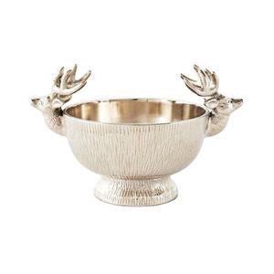 Moderno y Lujoso Cubo de Hielo para Vino con Asa de Reno Metálico, Tazón para Servir Champán, Decoración para Fiestas, Bodas y Hogar a Bajo Precio - Product Image 1