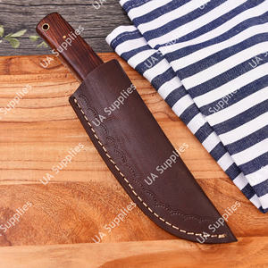 Couteau de chasse à lame fixe en acier au carbone 1095 de haute qualité, forgé à la main, aspect vintage, pour la chasse, le bushcraft, le camping, manche en bois de rose, OEM - Product Image 6