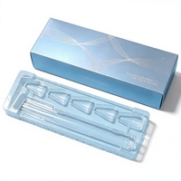 Kit de stylos gris et argentés de luxe, emballage personnalisé pour stylos jetables, boîte à stylos pliante avec logo en relief pour Pepite