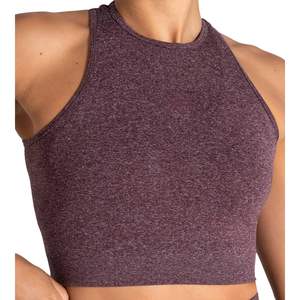 Custom Women Seamless High Neck Sports <b>Bra</b> Set Gym Fitness Yoga Workout Crop Top High Waist Leggings Activewear OEM Wholesale - Product Image 4