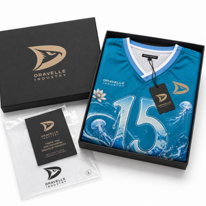 เสื้อเจอร์ซีย์ตาข่ายทรงบ็อกซี่สีเขียวอมฟ้าแบบเรโทรสำหรับกีฬา ผลิตโดย Dravelle Industry รับผลิตตามสั่ง (OEM) สำหรับเสื้อผ้าสตรีทแวร์แบบซับลิเมชั่น ขายส่ง - Product Image 5